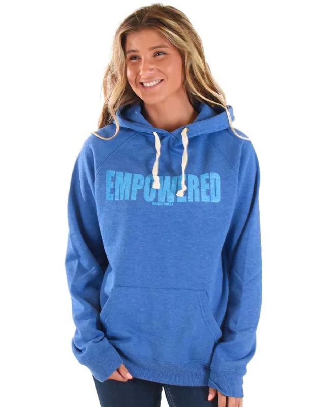Seasonal Sale Cowgirl Tuff Womens Empowered Royal Blue Poly/Rayon Hoodie