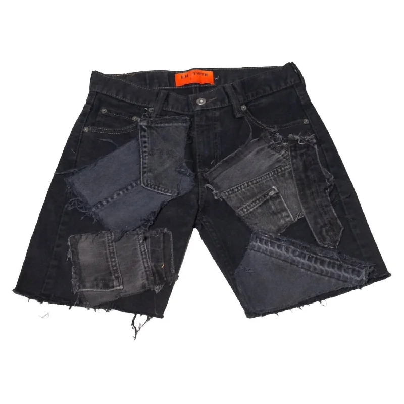 Exclusive Discounts Women's Patch Denim Shorts In Black