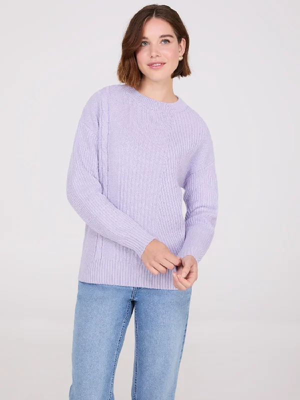 High End Designer Brands Discount Multi Stitch Crew Neck Sweater