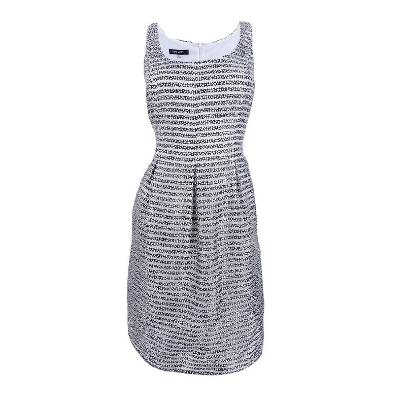 Stock Up And Save Before The Sale Ends Nine West Women's Striped Topstitch Dress