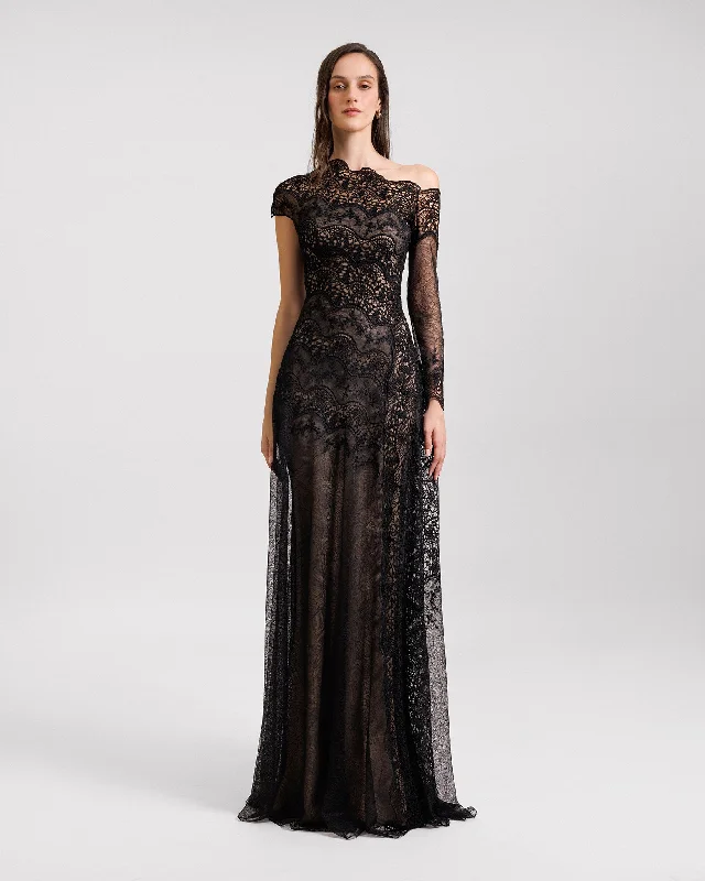 Affordable Women's Clothing Sale Online Asymmetrical Neckline Dress
