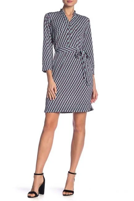 Cheap Women's Clothing Online Donna Morgan - High Neck Multi Print Jersey Dress D9124M XDSC