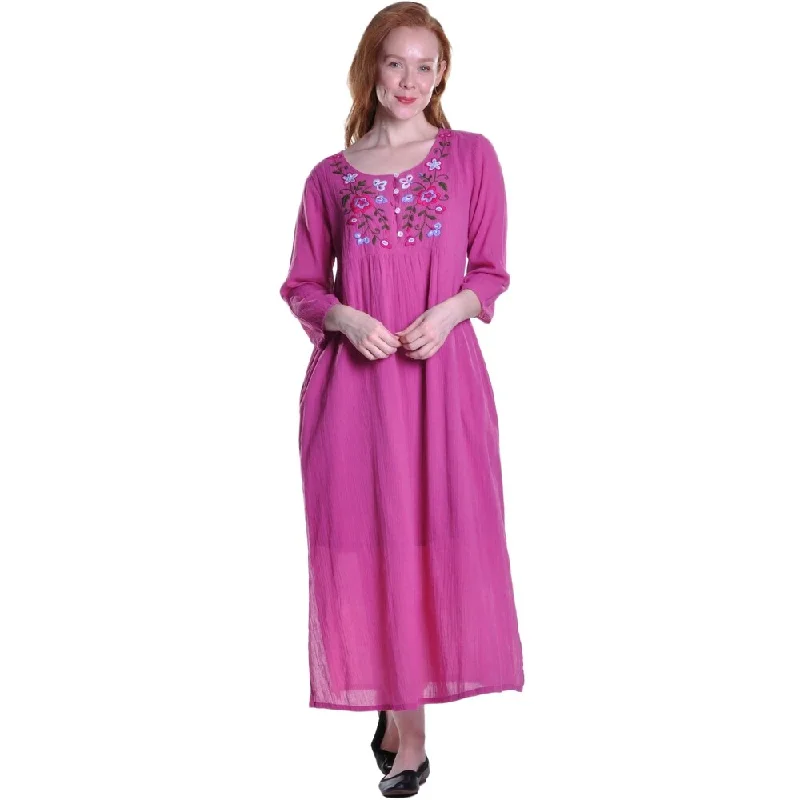 Don't Wait – Weekend Prices Won't Last La Cera Women's Embroideres Yoke Dress