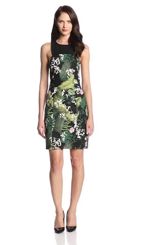 Latest Trends Adrianna Papell - Printed Halter Fitted Cocktail Dress 16PD77170SC