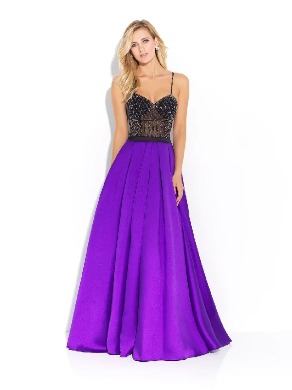 Women's Trendy Outfits Madison James - Illusion Bodice A-Line Mikado Dress 17-227SC