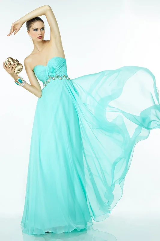 Fashion Deals Too Good To Pass Up Alyce Paris - 35811SC Jewel Festooned Strapless Chiffon Dress
