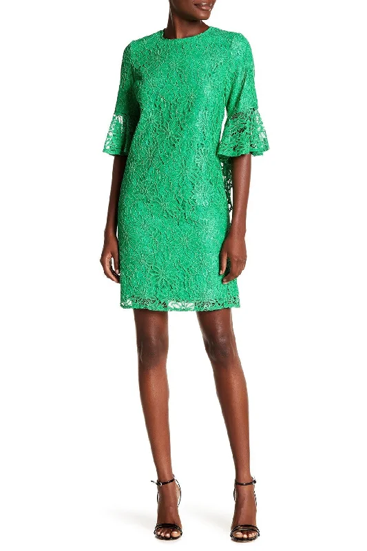 Step Ahead, Lead The Trend Nanette Nanette Lepore - Bell Sleeve Floral Lace Dress ND8S10S99SC
