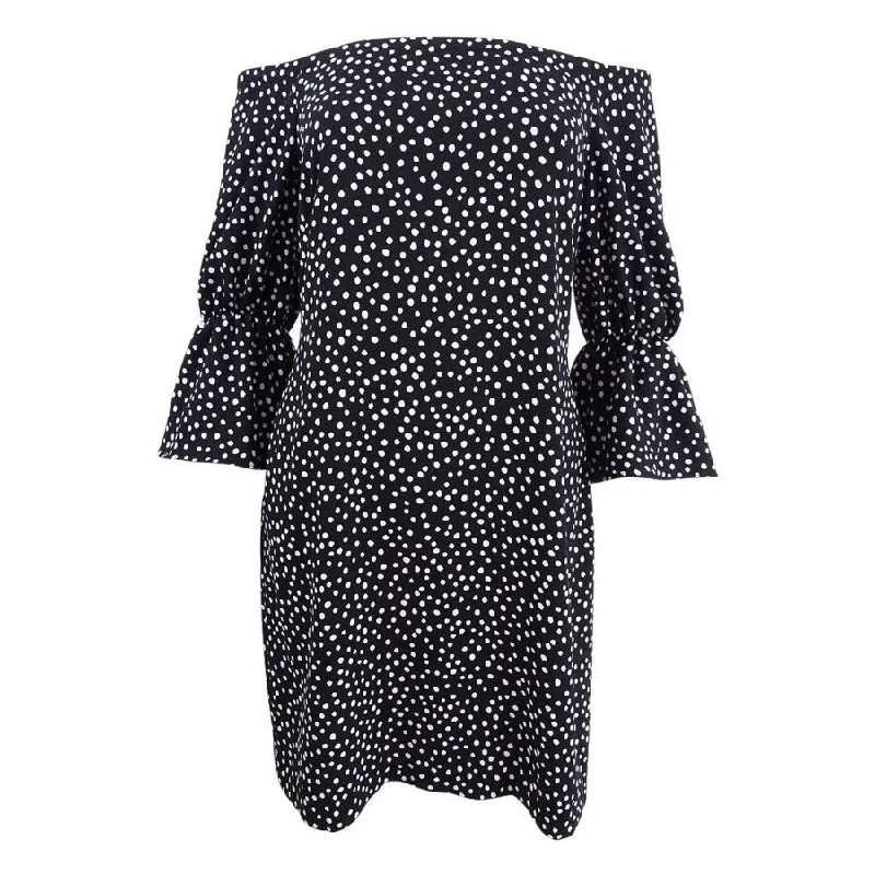 Latest Fashion for Women Lauren by Ralph Lauren Women's Polka-Dot Crepe Dress