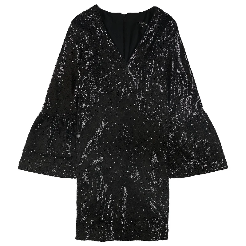 Women's Cozy Clothes Nanette Lepore Womens Sequins Cocktail Dress, Black, 12