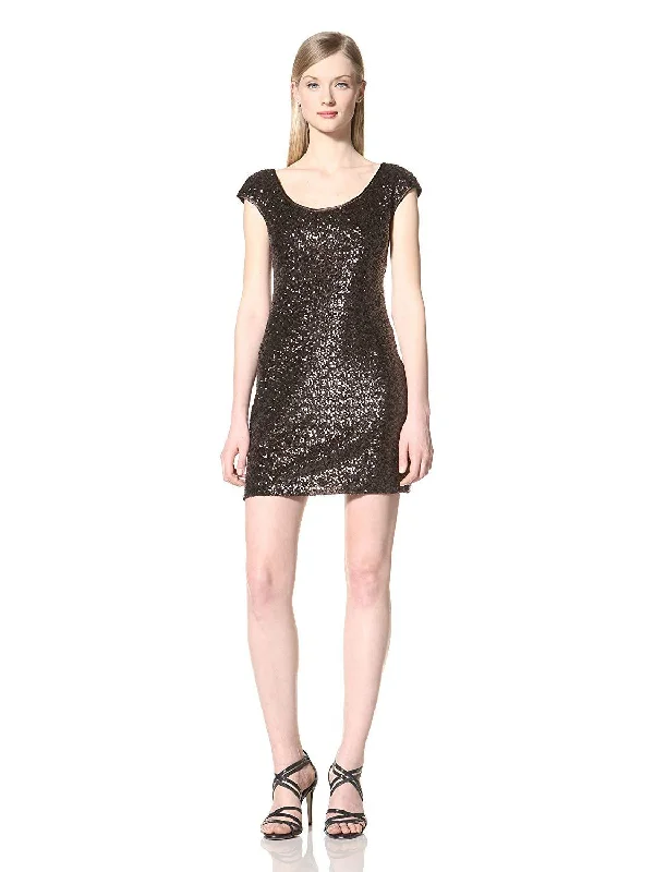 Summer Sale Muse - Sequined Scoop Neck Fitted Dress M0284MSC