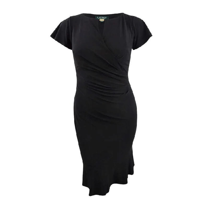 Effortless Chic for Women Lauren by Ralph Lauren Women's Ruffled Keyhole Dress