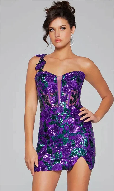 Premium Fashion Jovani 40647 - Sequin Corset Cocktail Dress