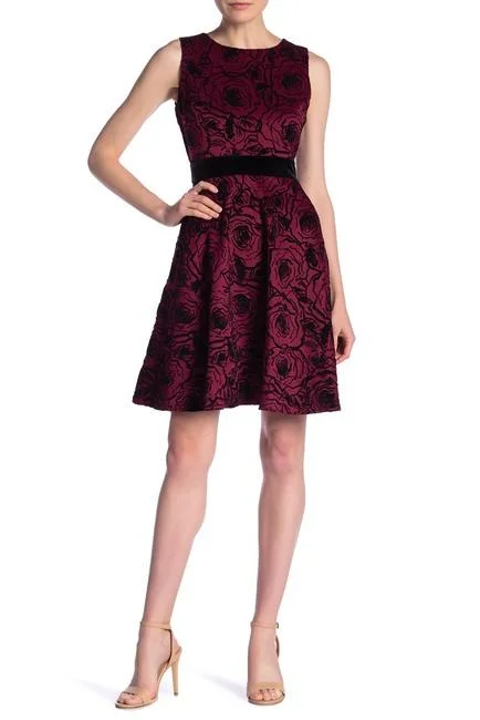 Exclusive Sale Gabby Skye - Floral Patterned A-Line Cocktail Dress 18443MSC