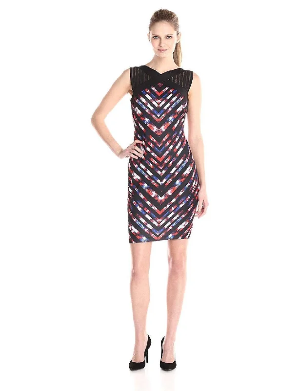 Casual Fashion Jax - 1ZBJ93M Printed Multi-Colored Fitted Dress