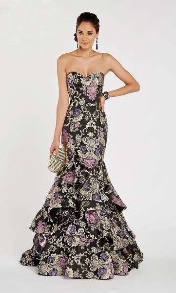 Unbeatable Deals Alyce Paris - Floral Brocade Tierred Mermaid Dress 60400SC