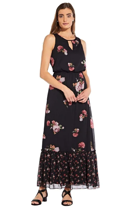 Outfits For Women Adrianna Papell - AP1D102546SC Floral Print Chiffon Dress