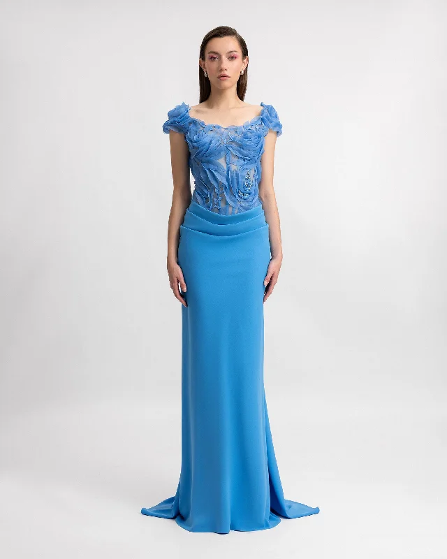 Women's Sports Apparel Floral Embroidered Corset Dress