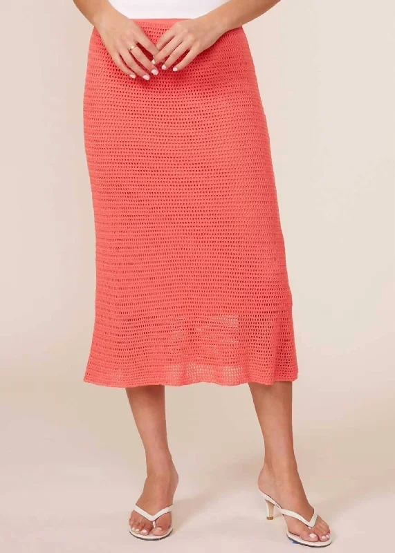 Limited - Time Bundle Apple Knit Skirt In Coral